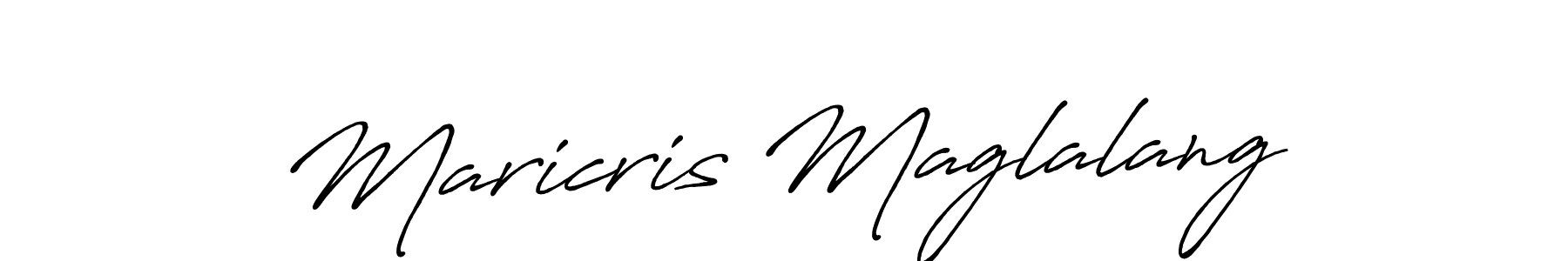 Antro_Vectra_Bolder is a professional signature style that is perfect for those who want to add a touch of class to their signature. It is also a great choice for those who want to make their signature more unique. Get Maricris Maglalang name to fancy signature for free. Maricris Maglalang signature style 7 images and pictures png