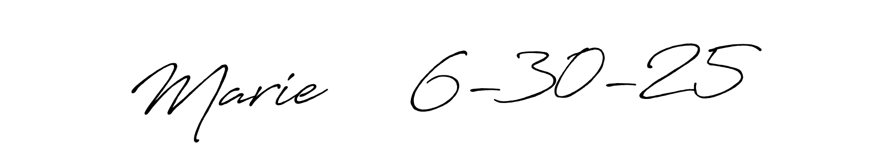 Also You can easily find your signature by using the search form. We will create Marie     6-30-25 name handwritten signature images for you free of cost using Antro_Vectra_Bolder sign style. Marie     6-30-25 signature style 7 images and pictures png