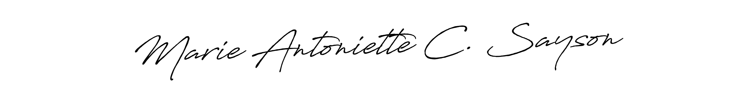 Similarly Antro_Vectra_Bolder is the best handwritten signature design. Signature creator online .You can use it as an online autograph creator for name Marie Antoniette C. Sayson. Marie Antoniette C. Sayson signature style 7 images and pictures png