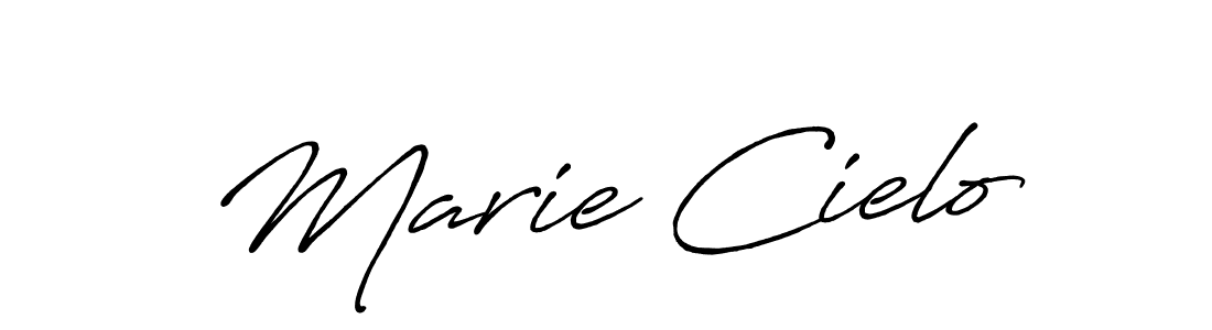 The best way (Antro_Vectra_Bolder) to make a short signature is to pick only two or three words in your name. The name Marie Cielo include a total of six letters. For converting this name. Marie Cielo signature style 7 images and pictures png