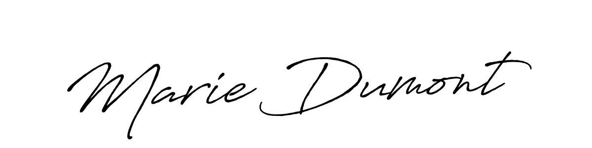 Design your own signature with our free online signature maker. With this signature software, you can create a handwritten (Antro_Vectra_Bolder) signature for name Marie Dumont. Marie Dumont signature style 7 images and pictures png