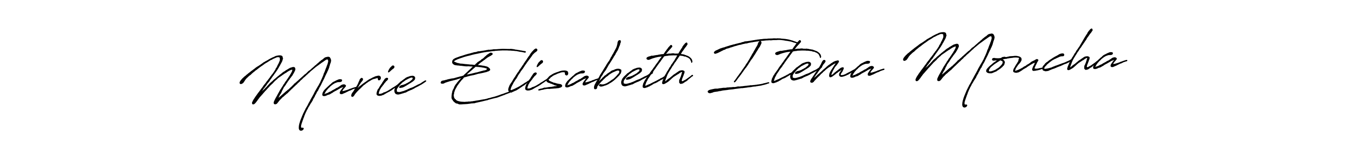 How to make Marie Elisabeth Itema Moucha signature? Antro_Vectra_Bolder is a professional autograph style. Create handwritten signature for Marie Elisabeth Itema Moucha name. Marie Elisabeth Itema Moucha signature style 7 images and pictures png