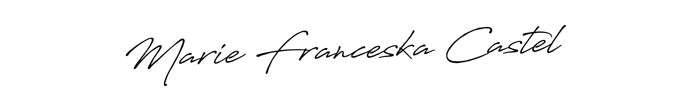 Create a beautiful signature design for name Marie Franceska Castel. With this signature (Antro_Vectra_Bolder) fonts, you can make a handwritten signature for free. Marie Franceska Castel signature style 7 images and pictures png