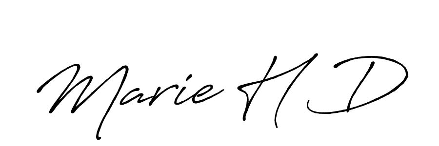 It looks lik you need a new signature style for name Marie H D. Design unique handwritten (Antro_Vectra_Bolder) signature with our free signature maker in just a few clicks. Marie H D signature style 7 images and pictures png