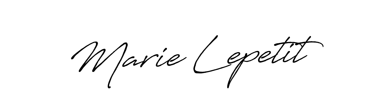 The best way (Antro_Vectra_Bolder) to make a short signature is to pick only two or three words in your name. The name Marie Lepetit include a total of six letters. For converting this name. Marie Lepetit signature style 7 images and pictures png