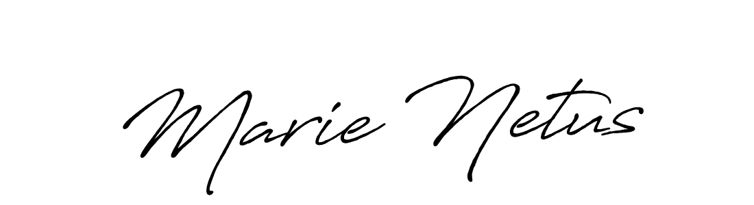 Create a beautiful signature design for name Marie Netus. With this signature (Antro_Vectra_Bolder) fonts, you can make a handwritten signature for free. Marie Netus signature style 7 images and pictures png