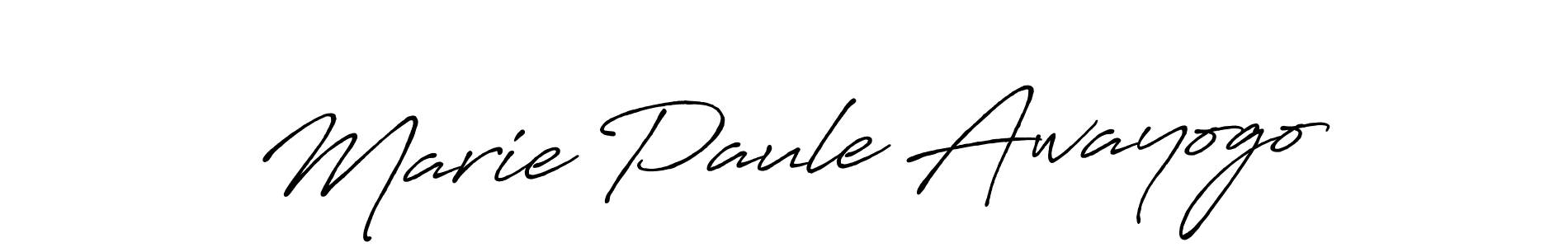 The best way (Antro_Vectra_Bolder) to make a short signature is to pick only two or three words in your name. The name Marie Paule Awayogo include a total of six letters. For converting this name. Marie Paule Awayogo signature style 7 images and pictures png