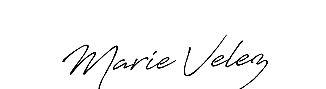 Design your own signature with our free online signature maker. With this signature software, you can create a handwritten (Antro_Vectra_Bolder) signature for name Marie Velez. Marie Velez signature style 7 images and pictures png