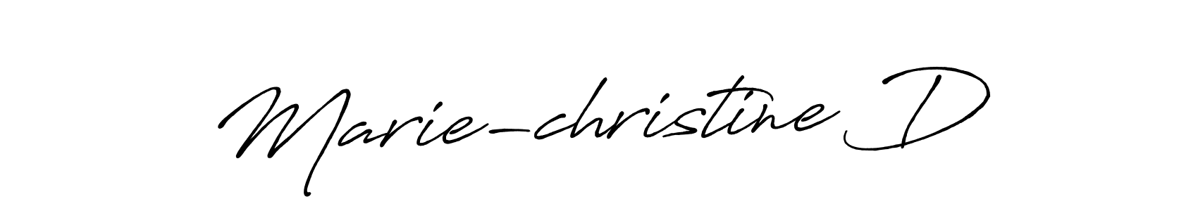 How to make Marie-christine D name signature. Use Antro_Vectra_Bolder style for creating short signs online. This is the latest handwritten sign. Marie-christine D signature style 7 images and pictures png
