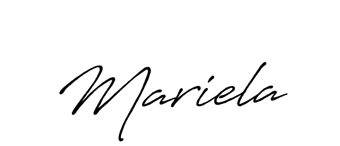 Make a beautiful signature design for name Mariela. With this signature (Antro_Vectra_Bolder) style, you can create a handwritten signature for free. Mariela signature style 7 images and pictures png