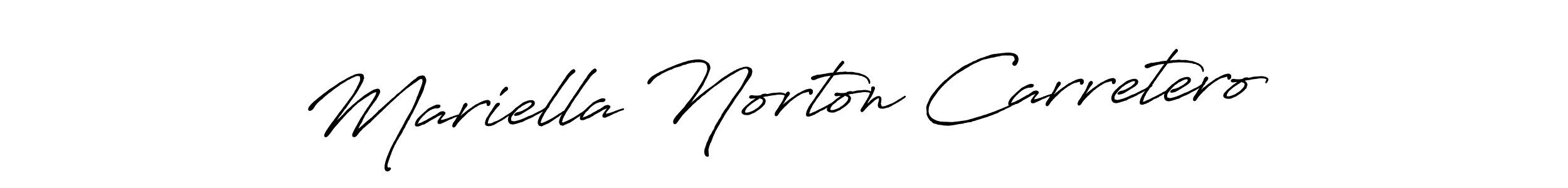 Similarly Antro_Vectra_Bolder is the best handwritten signature design. Signature creator online .You can use it as an online autograph creator for name Mariella Norton Carretero. Mariella Norton Carretero signature style 7 images and pictures png