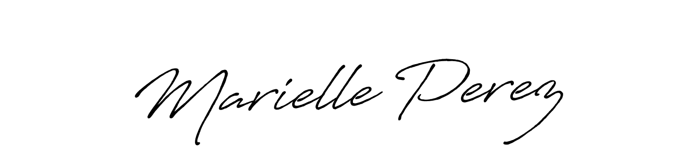 Use a signature maker to create a handwritten signature online. With this signature software, you can design (Antro_Vectra_Bolder) your own signature for name Marielle Perez. Marielle Perez signature style 7 images and pictures png