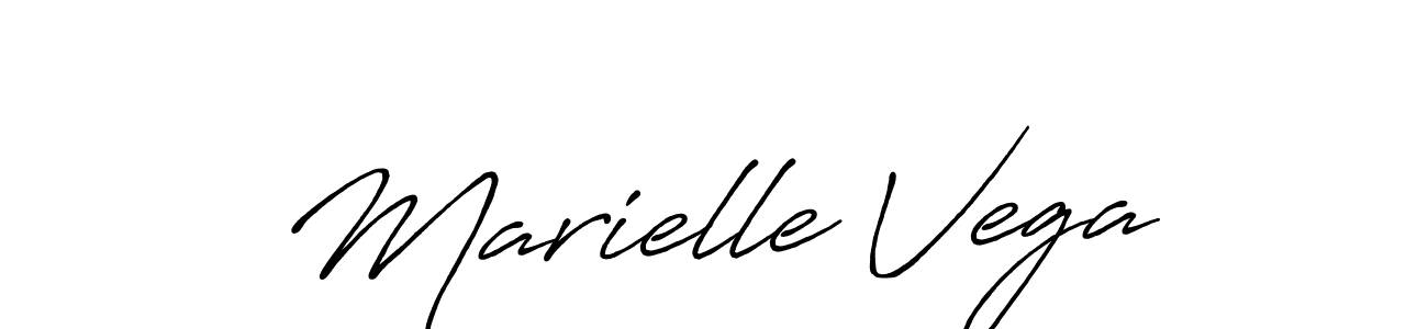 Create a beautiful signature design for name Marielle Vega. With this signature (Antro_Vectra_Bolder) fonts, you can make a handwritten signature for free. Marielle Vega signature style 7 images and pictures png
