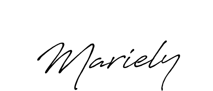 It looks lik you need a new signature style for name Mariely. Design unique handwritten (Antro_Vectra_Bolder) signature with our free signature maker in just a few clicks. Mariely signature style 7 images and pictures png