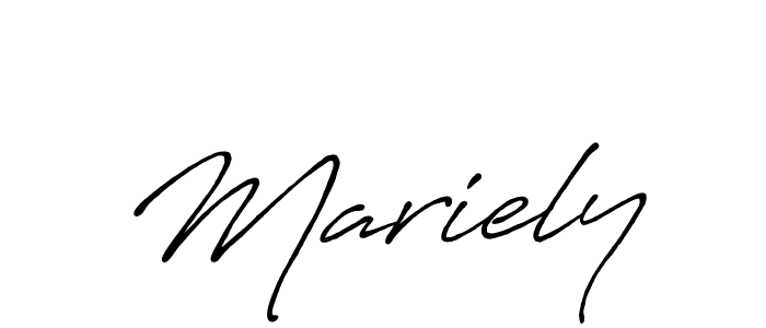 It looks lik you need a new signature style for name Mariely. Design unique handwritten (Antro_Vectra_Bolder) signature with our free signature maker in just a few clicks. Mariely signature style 7 images and pictures png