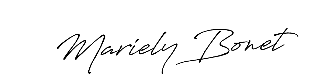 The best way (Antro_Vectra_Bolder) to make a short signature is to pick only two or three words in your name. The name Mariely Bonet include a total of six letters. For converting this name. Mariely Bonet signature style 7 images and pictures png