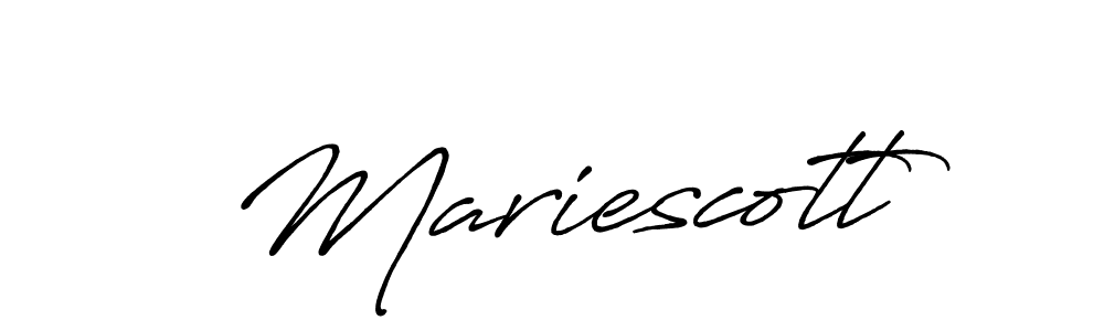 if you are searching for the best signature style for your name Mariescott. so please give up your signature search. here we have designed multiple signature styles  using Antro_Vectra_Bolder. Mariescott signature style 7 images and pictures png