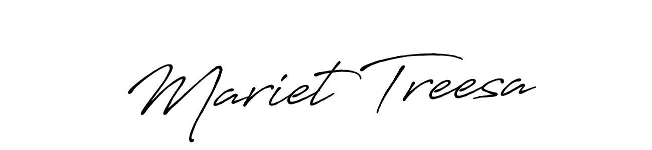 How to make Mariet Treesa name signature. Use Antro_Vectra_Bolder style for creating short signs online. This is the latest handwritten sign. Mariet Treesa signature style 7 images and pictures png