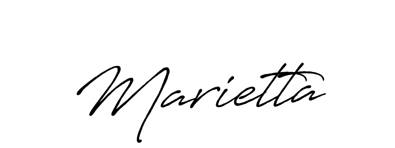 Make a beautiful signature design for name Marietta. With this signature (Antro_Vectra_Bolder) style, you can create a handwritten signature for free. Marietta signature style 7 images and pictures png
