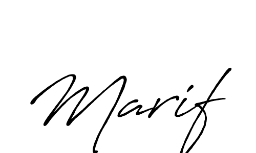 It looks lik you need a new signature style for name Marif. Design unique handwritten (Antro_Vectra_Bolder) signature with our free signature maker in just a few clicks. Marif signature style 7 images and pictures png