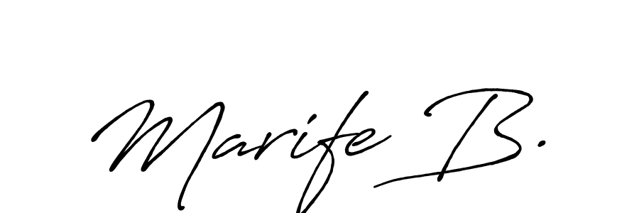 Make a beautiful signature design for name Marife B.. With this signature (Antro_Vectra_Bolder) style, you can create a handwritten signature for free. Marife B. signature style 7 images and pictures png