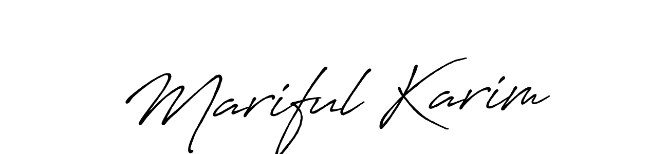 Once you've used our free online signature maker to create your best signature Antro_Vectra_Bolder style, it's time to enjoy all of the benefits that Mariful Karim name signing documents. Mariful Karim signature style 7 images and pictures png