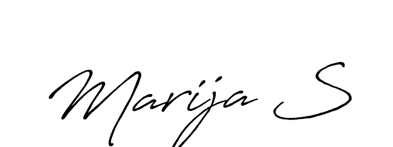 Design your own signature with our free online signature maker. With this signature software, you can create a handwritten (Antro_Vectra_Bolder) signature for name Marija S. Marija S signature style 7 images and pictures png