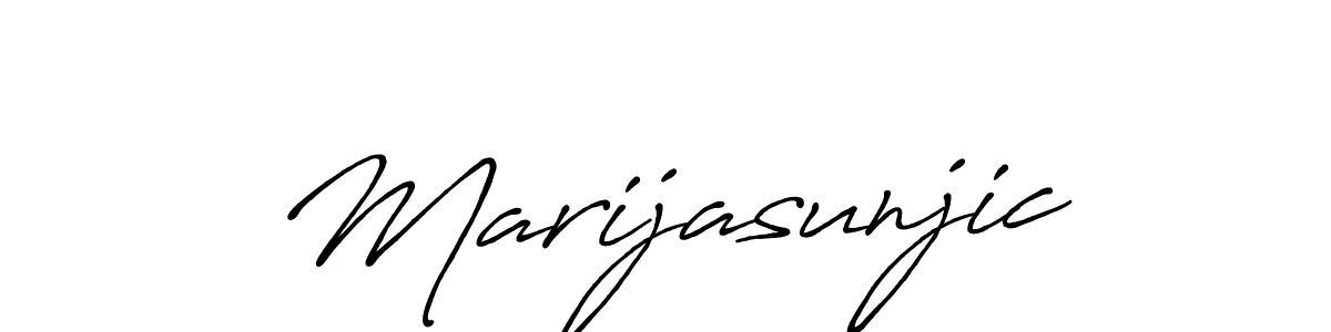 Make a beautiful signature design for name Marijasunjic. With this signature (Antro_Vectra_Bolder) style, you can create a handwritten signature for free. Marijasunjic signature style 7 images and pictures png