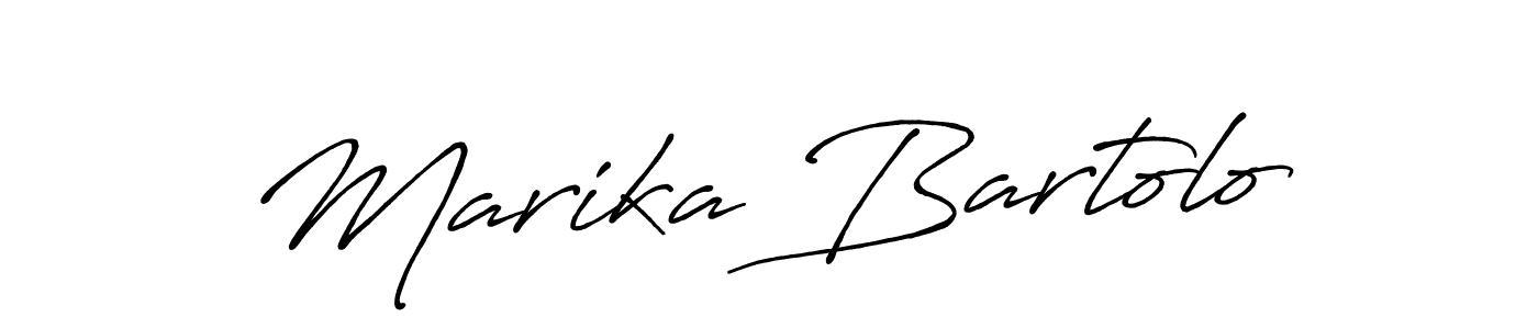 Use a signature maker to create a handwritten signature online. With this signature software, you can design (Antro_Vectra_Bolder) your own signature for name Marika Bartolo. Marika Bartolo signature style 7 images and pictures png