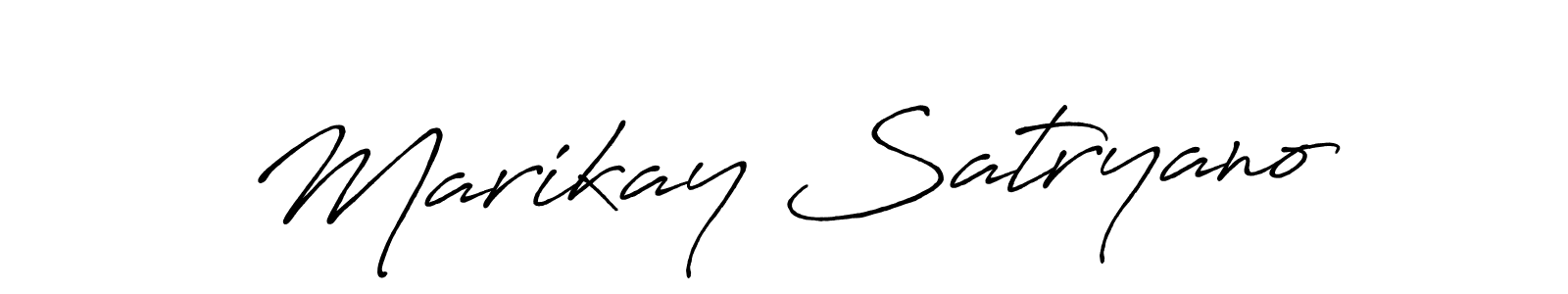 Design your own signature with our free online signature maker. With this signature software, you can create a handwritten (Antro_Vectra_Bolder) signature for name Marikay Satryano. Marikay Satryano signature style 7 images and pictures png