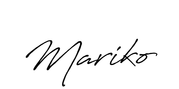 Make a beautiful signature design for name Mariko. With this signature (Antro_Vectra_Bolder) style, you can create a handwritten signature for free. Mariko signature style 7 images and pictures png