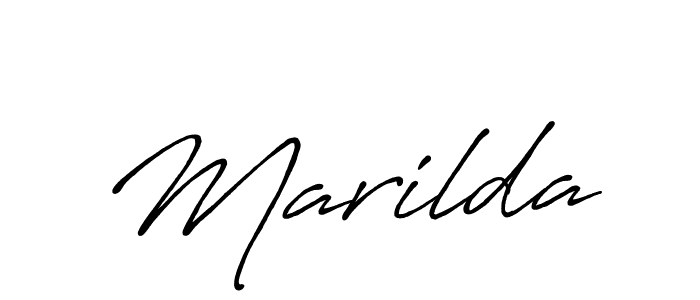 Also You can easily find your signature by using the search form. We will create Marilda name handwritten signature images for you free of cost using Antro_Vectra_Bolder sign style. Marilda signature style 7 images and pictures png