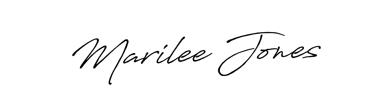 Make a beautiful signature design for name Marilee Jones. With this signature (Antro_Vectra_Bolder) style, you can create a handwritten signature for free. Marilee Jones signature style 7 images and pictures png