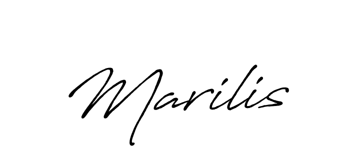 It looks lik you need a new signature style for name Marilis. Design unique handwritten (Antro_Vectra_Bolder) signature with our free signature maker in just a few clicks. Marilis signature style 7 images and pictures png