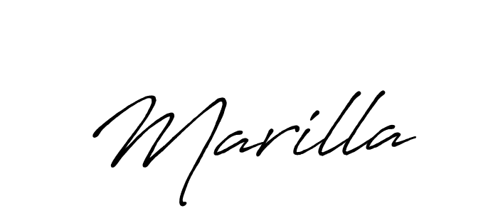 The best way (Antro_Vectra_Bolder) to make a short signature is to pick only two or three words in your name. The name Marilla include a total of six letters. For converting this name. Marilla signature style 7 images and pictures png