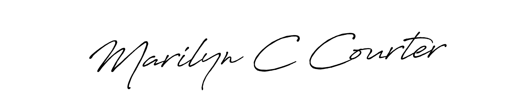 Use a signature maker to create a handwritten signature online. With this signature software, you can design (Antro_Vectra_Bolder) your own signature for name Marilyn C Courter. Marilyn C Courter signature style 7 images and pictures png