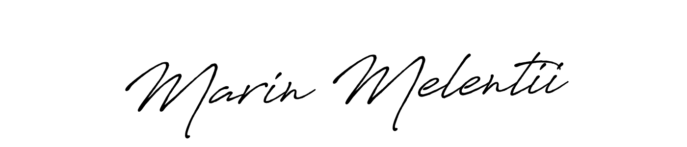 Make a beautiful signature design for name Marin Melentii. Use this online signature maker to create a handwritten signature for free. Marin Melentii signature style 7 images and pictures png