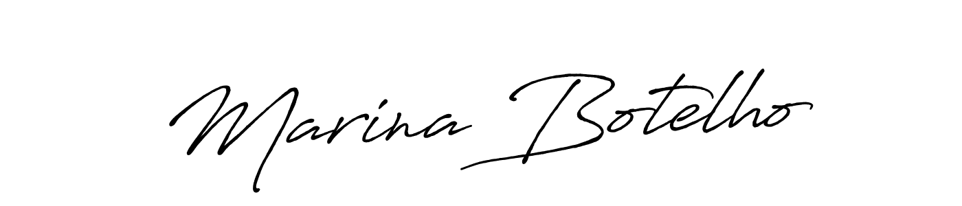 Design your own signature with our free online signature maker. With this signature software, you can create a handwritten (Antro_Vectra_Bolder) signature for name Marina Botelho. Marina Botelho signature style 7 images and pictures png