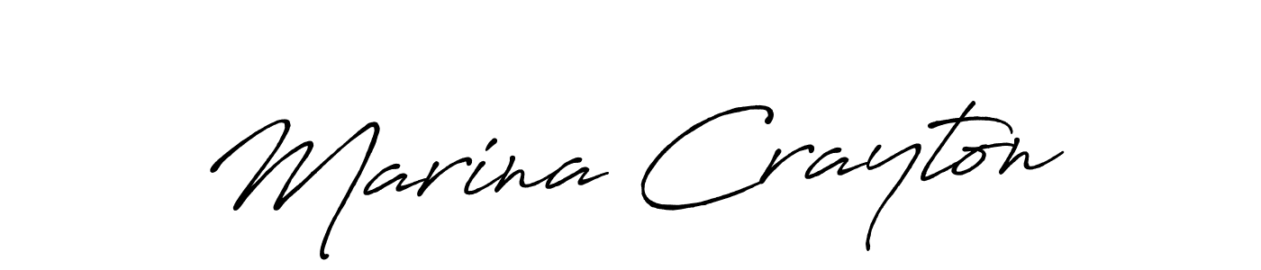 Design your own signature with our free online signature maker. With this signature software, you can create a handwritten (Antro_Vectra_Bolder) signature for name Marina Crayton. Marina Crayton signature style 7 images and pictures png