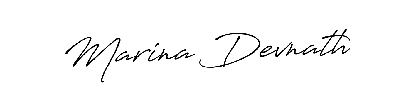 Also You can easily find your signature by using the search form. We will create Marina Devnath name handwritten signature images for you free of cost using Antro_Vectra_Bolder sign style. Marina Devnath signature style 7 images and pictures png