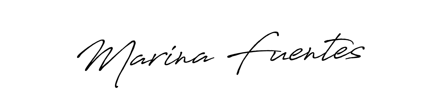 How to make Marina Fuentes name signature. Use Antro_Vectra_Bolder style for creating short signs online. This is the latest handwritten sign. Marina Fuentes signature style 7 images and pictures png