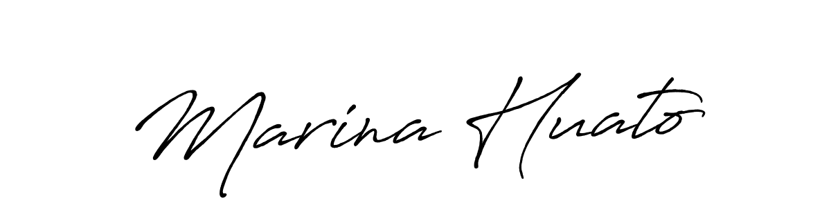 Also You can easily find your signature by using the search form. We will create Marina Huato name handwritten signature images for you free of cost using Antro_Vectra_Bolder sign style. Marina Huato signature style 7 images and pictures png