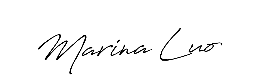 Also You can easily find your signature by using the search form. We will create Marina Luo name handwritten signature images for you free of cost using Antro_Vectra_Bolder sign style. Marina Luo signature style 7 images and pictures png