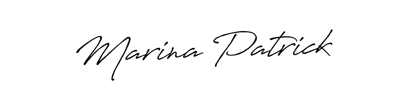 Marina Patrick stylish signature style. Best Handwritten Sign (Antro_Vectra_Bolder) for my name. Handwritten Signature Collection Ideas for my name Marina Patrick. Marina Patrick signature style 7 images and pictures png