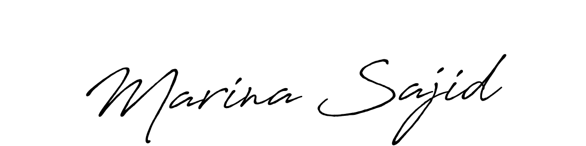 How to make Marina Sajid signature? Antro_Vectra_Bolder is a professional autograph style. Create handwritten signature for Marina Sajid name. Marina Sajid signature style 7 images and pictures png