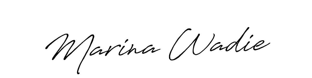 Create a beautiful signature design for name Marina Wadie. With this signature (Antro_Vectra_Bolder) fonts, you can make a handwritten signature for free. Marina Wadie signature style 7 images and pictures png