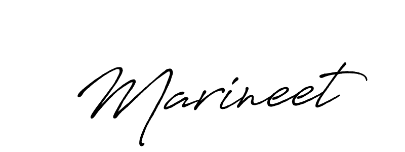 Make a beautiful signature design for name Marineet. With this signature (Antro_Vectra_Bolder) style, you can create a handwritten signature for free. Marineet signature style 7 images and pictures png