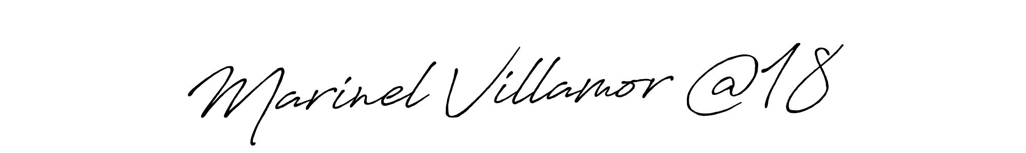 Make a beautiful signature design for name Marinel Villamor @18. With this signature (Antro_Vectra_Bolder) style, you can create a handwritten signature for free. Marinel Villamor @18 signature style 7 images and pictures png