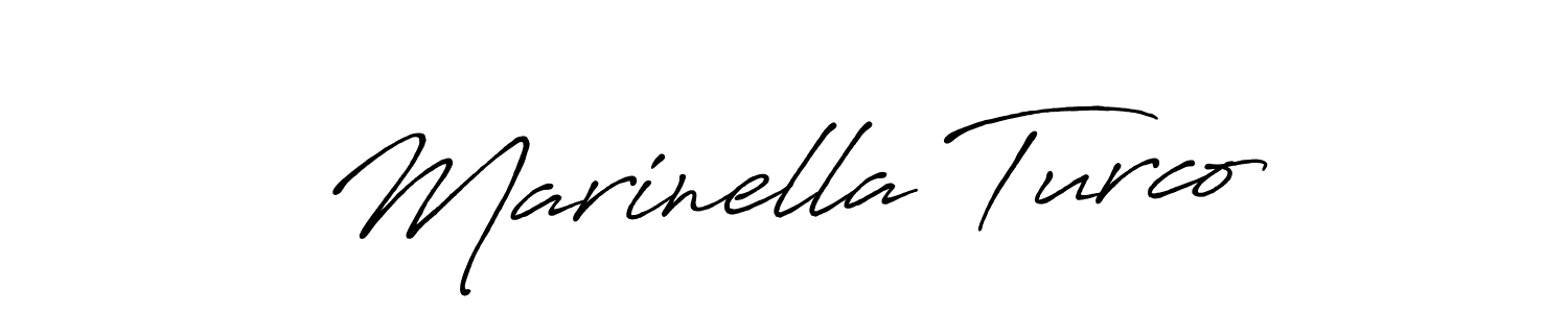 Use a signature maker to create a handwritten signature online. With this signature software, you can design (Antro_Vectra_Bolder) your own signature for name Marinella Turco. Marinella Turco signature style 7 images and pictures png