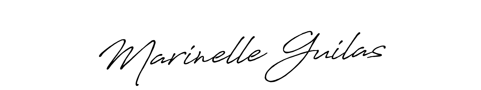 How to make Marinelle Guilas name signature. Use Antro_Vectra_Bolder style for creating short signs online. This is the latest handwritten sign. Marinelle Guilas signature style 7 images and pictures png